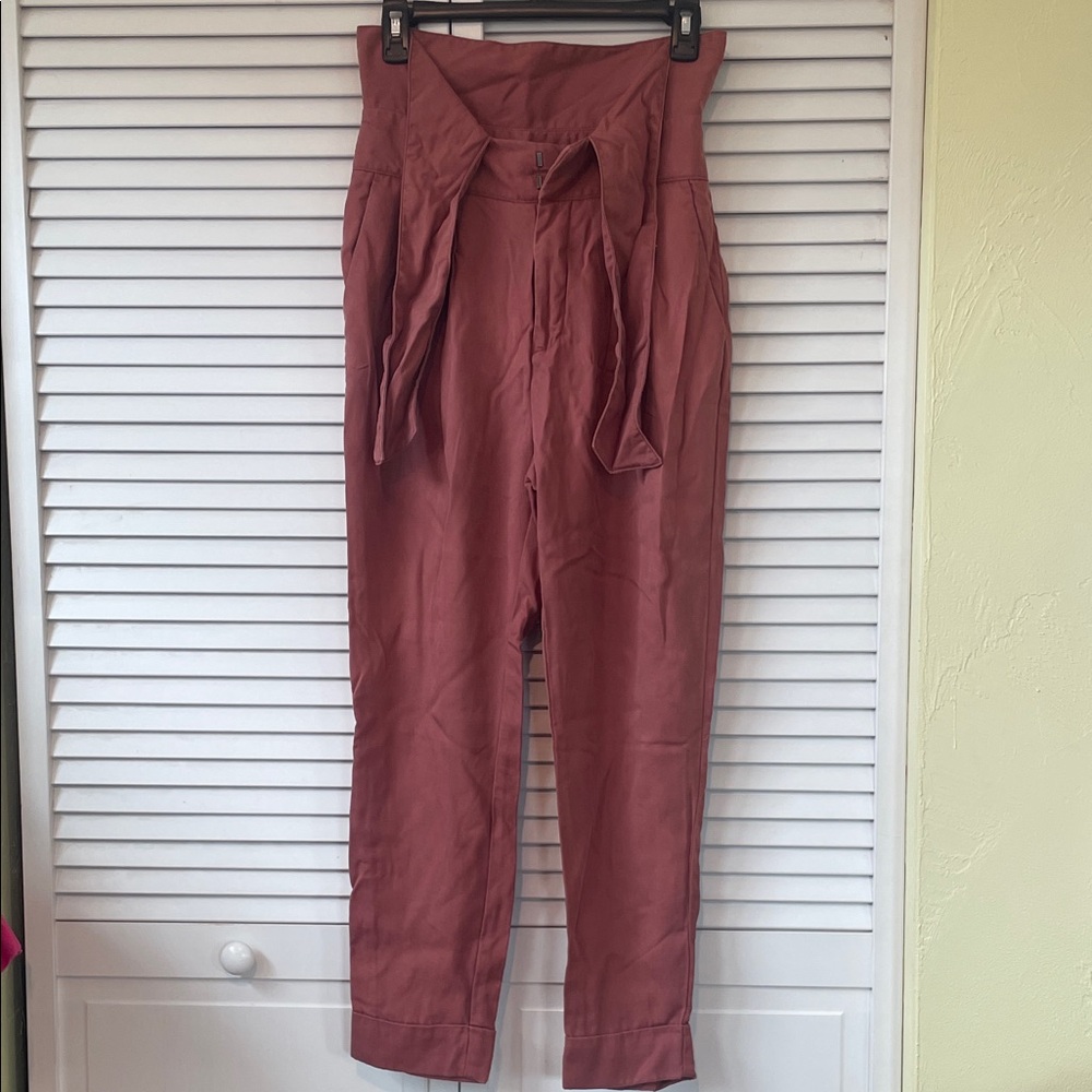 Anthropologie Mauve High-Waisted Trousers